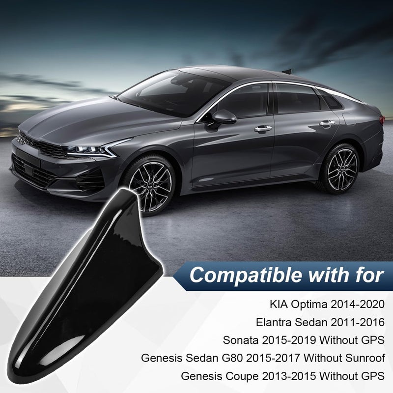 DSISIMO Auto Car Shark Fin Antenna Cover Cap Decorative Roof Aerial Base Replacement Compatible with for 2014-2020 Kia Optima Sonata Elantra Sedan Accessories Replacement for 96219 D5000EBQK - Image 2